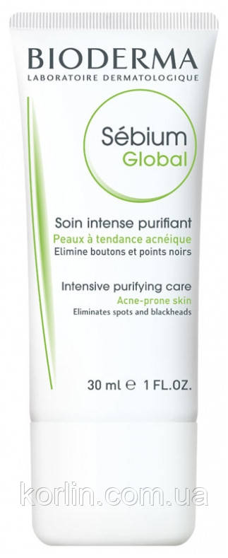 Bioderma Sebium Global Intensive Purifying Care Біодерма Себіум Глобал Інтенсивний Оздоровчий Догляд 30 мл.