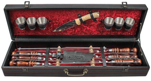 Шашличний набір подарунковий в кейсі