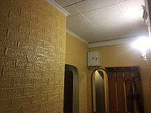 3Д панель під цеглу самоклеюча шпалери 3D самоклейка 700х770х3 мм бежевий, фото 4