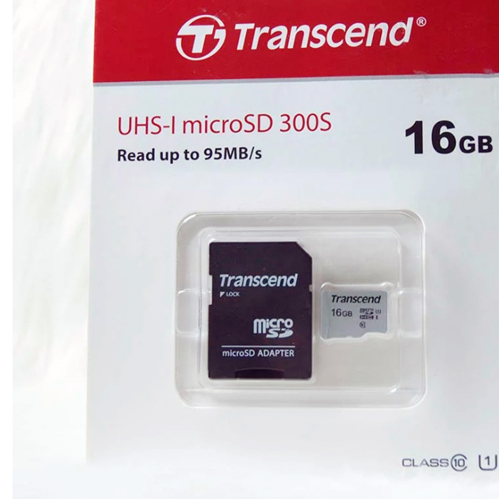Флешка Transcend 16GB Micro SD + adapter, фото 1