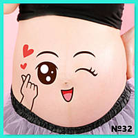 Наклейка на беременный животик для фотосессии №32