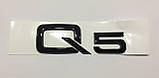 Емблема напис багажника Audi Q5 чорна, фото 2