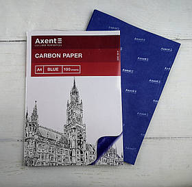 Папір Копіювальна А4 синя №3301-02-А ЦІНА за 1 аркуш 4437Ф + Axent Німеччина