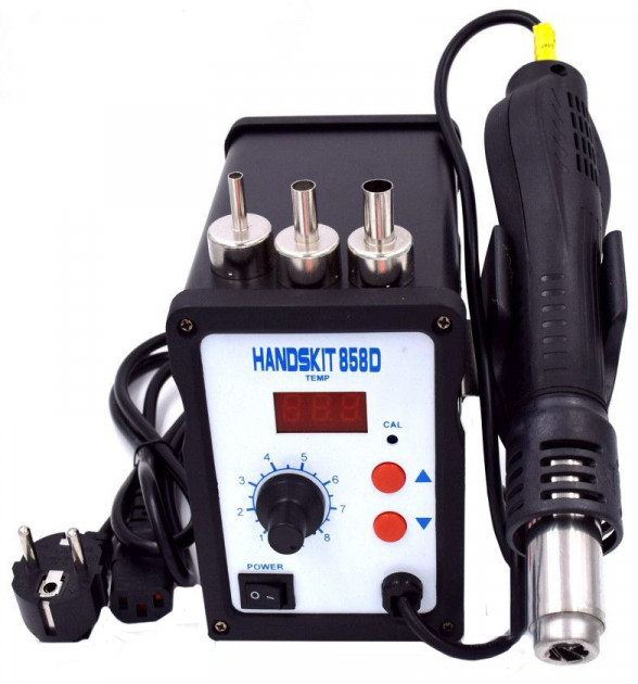 Термоповітряна паяльна станція HandsKit 858D, з дисплеєм 700W, 100-480 °C