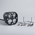 Фара LED квадратна 40W (комбінований промінь) (скло оптичне 2-х видів) (78ммх78ммх70мм), фото 3