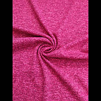 Тканина трикотаж ангора софт меланж малинова, рожева