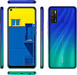 Смартфон Tecno Spark 5 Pro 4/64Gb з великим екраном 6,6" з потужною батареєю і потрійний камерою синій, фото 2