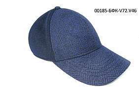 Бейсболка осінь-зима на флісі з вухами синя DaVaNi 00185