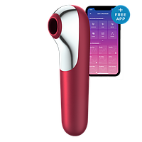 Вакуумний стимулятор клітора Satisfyer Dual Love зі смарт управлінням Red