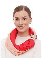 Кашемировый шарф "Милан", шарф снуд, шарф бактус женский розовый шарф