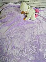 Дитяче ковдру 105х140 см двостороннє двошарове тепле плюшеве в ліжечко і коляску