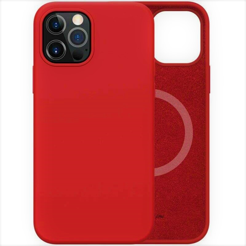 Магнітний силіконовий чохол Nillkin для iPhone 12 Pro Max (6.7 ") Flex Pure Pro Magnetic Case Red