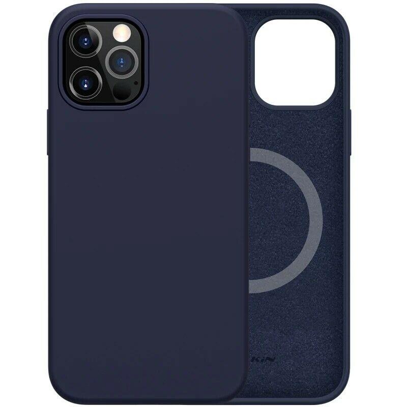 Магнітний силіконовий чохол Nillkin для iPhone 12 Pro Max (6.7 ") Flex Pure Pro Magnetic Case Blue