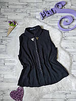 Блузка жіноча S&Dcolore чорна шифон розмір 44-46