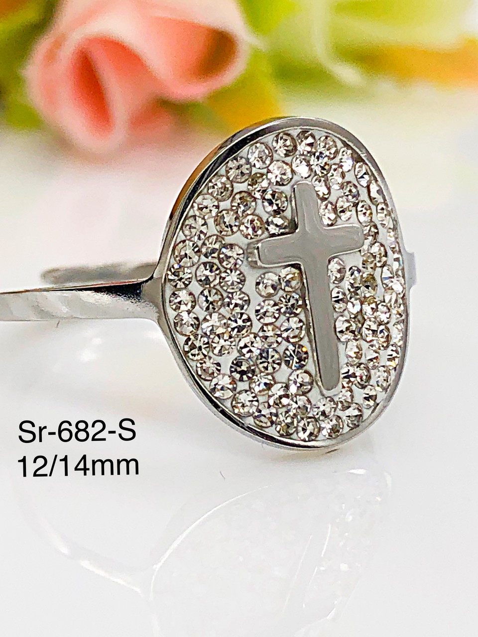Каблучка Stainlees Steel преміум Sr-682 (7) open