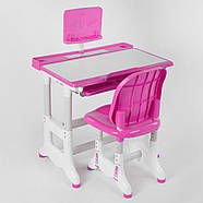 Парта зі стільчиком J 55701 регульована висота і стільниця, фото 2