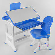 Парта зі стільчиком J 62505 регулюється висота та стільниця, фото 3