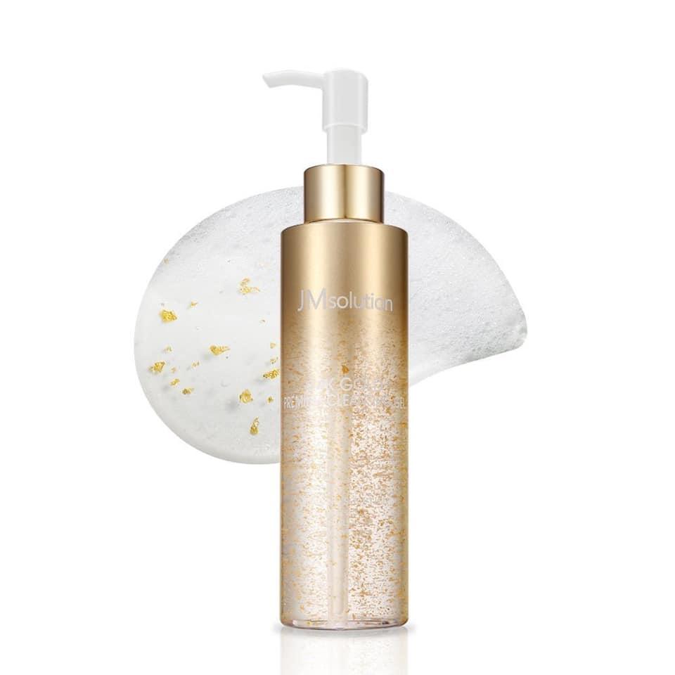 JM SOLUTION 24 K GOLD PREMIUM CLEANSING GEL Зволожувальний преміумгель із золотом і пептидами 150 мл