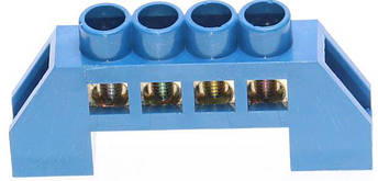 Шина нульова в ізоляторі синя HC 6*9/4, фото 2