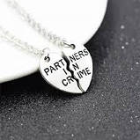 Парные подвески для влюбленных Partners In Crime две половинки сердца, фото 4