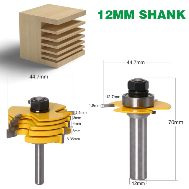 Набір фрез по дереву 6 розмірів 1/16 ", 3/32", 1/8 ", 5/32", 3/16 ", 1/4"