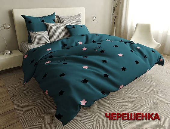 Полуторний набір постільної білизни 150*220 з Бязі "Gold" №154453AB Черешенка™, фото 1