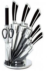 Набір ножів з нержавіючої сталі на акрилової підставці BOHMANN 9пр Колір чорний 8008-08KN
