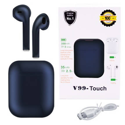 Бездротові навушники BT i16 PRO Bluetooth 5.0 з кейсом, стерео блютуз гарнітура, білий, фото 2