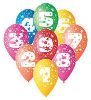 Гелієві кульки — "Цифри" 30 см (з обробкою) Літає 4-7 днів