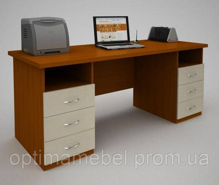 Офисный стол с двумя тумбами с ящиками - фото 1 - id-p1317032211