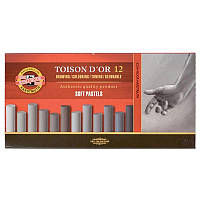 Мел-пастель (холодні відтінки) Toison D`or 12 кольорів Koh-i-Noor