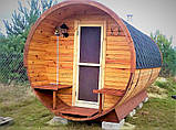 Мобільна баня бочка з бруса під ключ 5,0х2, 15 м Fassauna-5,0 від виробника Thermowood Production, фото 2