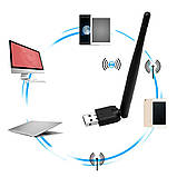 USB міні WiFi адаптер для ПК, ТВ приставок T2, чіп Ralink MT 7601, фото 7