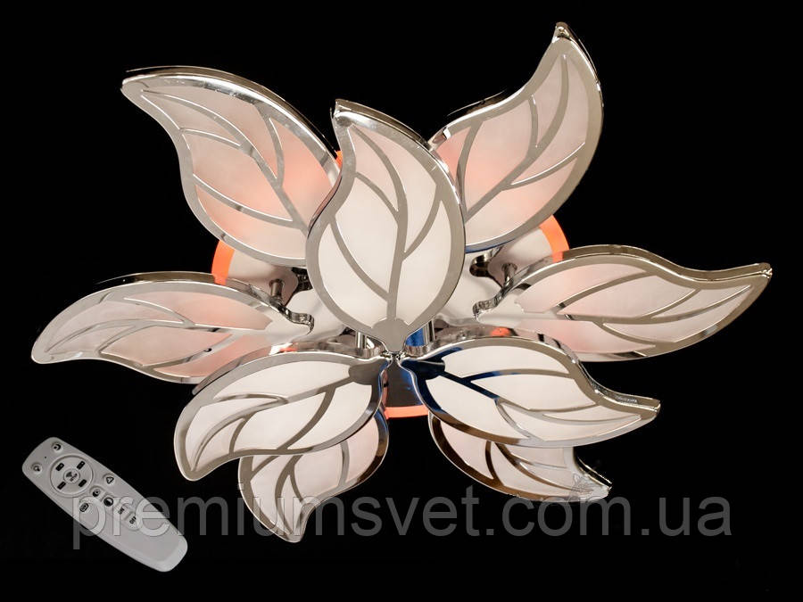 Люстра світлодіодна стельова 8028/6+3 HR LED 3color dimmer, фото 1