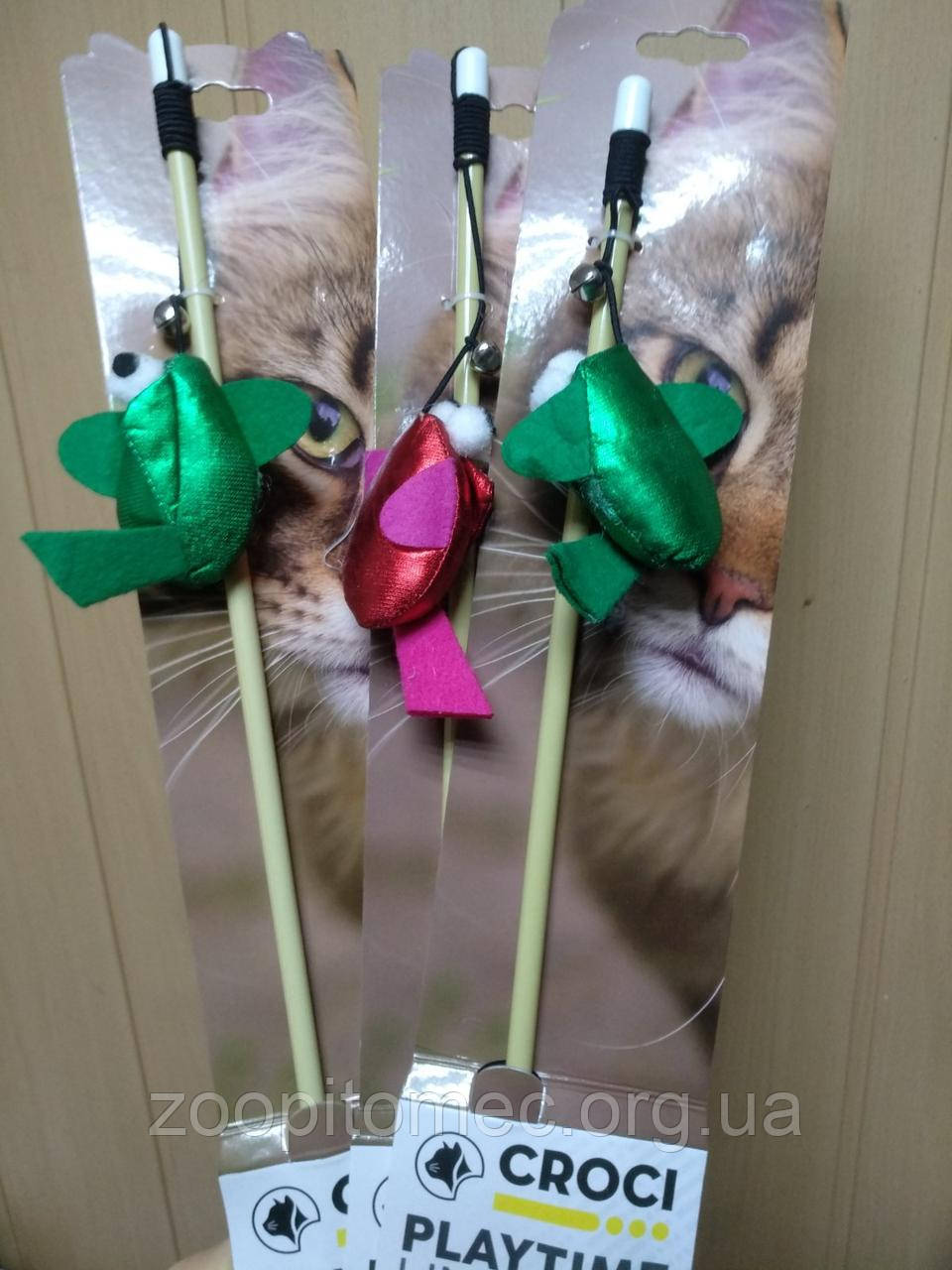 Іграшка дражнилка для котів Рибка CROCI (Кройчи) сезаль, 46 см