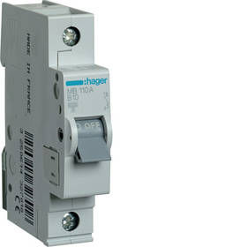 Автоматичний вимикач HAGER MB110A. Ін=10А, 1P, хар-ка B