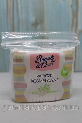 Вушні палички Beauty & Care 100% Bawelna 160 шт Польща