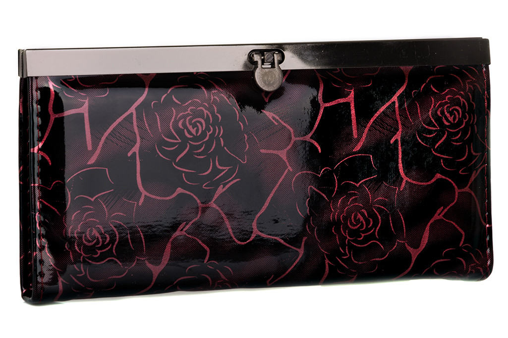 Жіночий гаманець 0930 Red Rose на залізній застібці