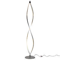 Світлодіодний підлоговий LED торшер спіраль із димером Срібний