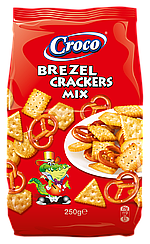 Кренделі та крекери пориста та ніжна структура снеків просто тане в роті Mix 250 г ТМ Croco Румунія