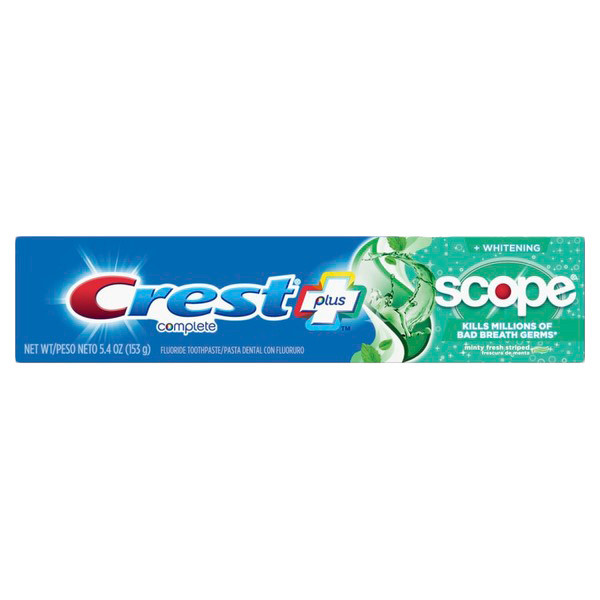 Crest + Scope Complete Whitening Toothpaste, Minty Fresh Відбілююча та сильно освіжаюча зубна паста (153g)