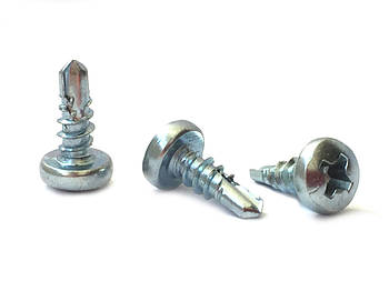 Саморіз по металу зі свердлом "Блоха" ТАЙВАНЬ (цинк) 3,5 х 9,5 мм (1000 шт.)