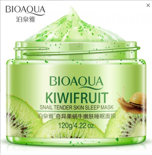 BioAqua Kiwifruit ночная маска с киви и муцином улитки