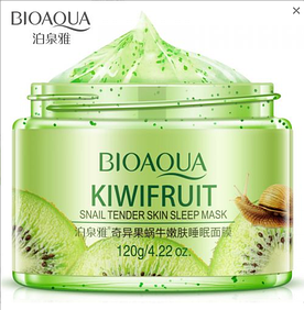 BioAqua Kiwifruit нічна маска з ківі і муцином равлики