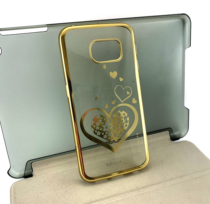 Чохол для Samsung S6 EDGE накладка силіконовий бампер Beckberg серце золотою