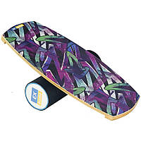 Балансборд Ex-board Градієнт чорний валик 13 см в гумі (ex010-2)