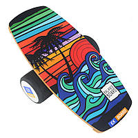 Балансборд Ex-board Californiya чорний валик 16 см литий (ex67)