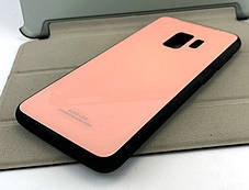 Чохол для Samsung galaxy s9 g960 накладка на бампер протиударний Glass Case рожевий, фото 3