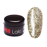 Гель-лак c блестками #3 Жидкая слюда PRO-Laki (Золотой оскар) 6ml