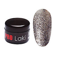 Гель-лак с блестками #7 Жидкая слюда PRO-Laki (Серебристый) 6ml